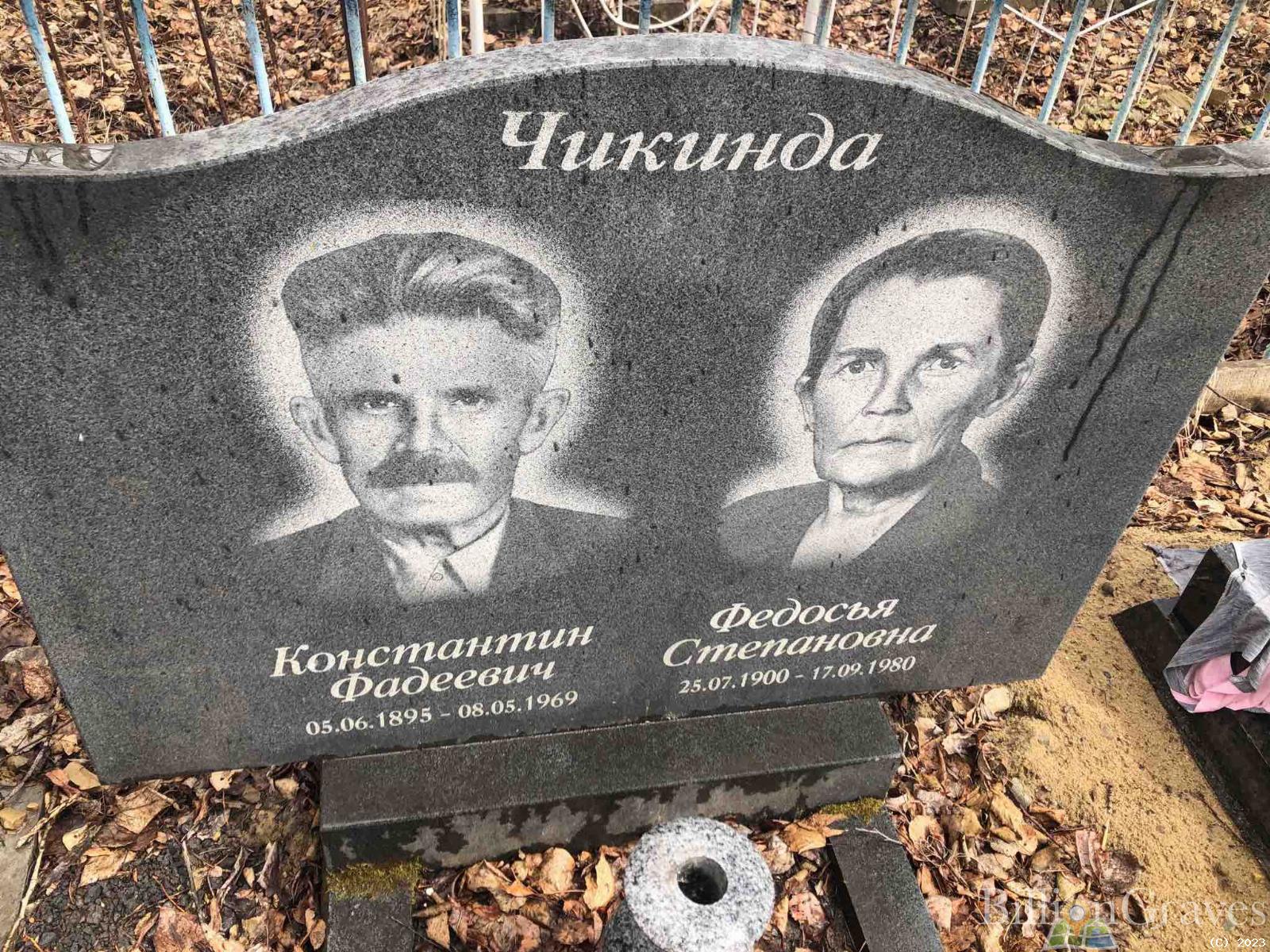 Чикинда Федосья Степановна