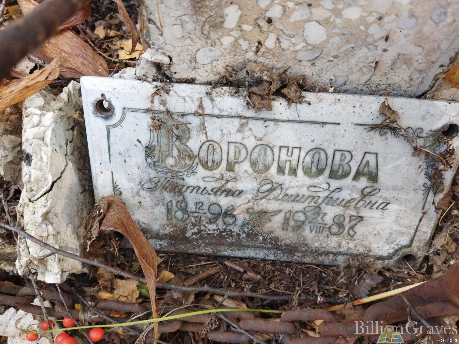 Воронова Татьяна Дмитриевна
