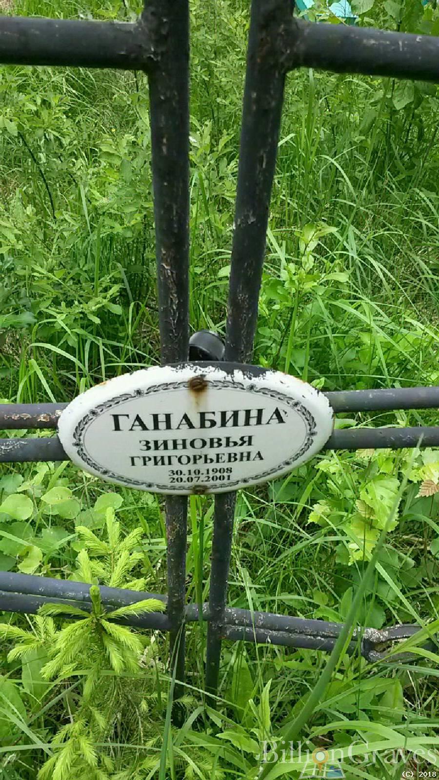 Ганабина Зиновья Григорьевна