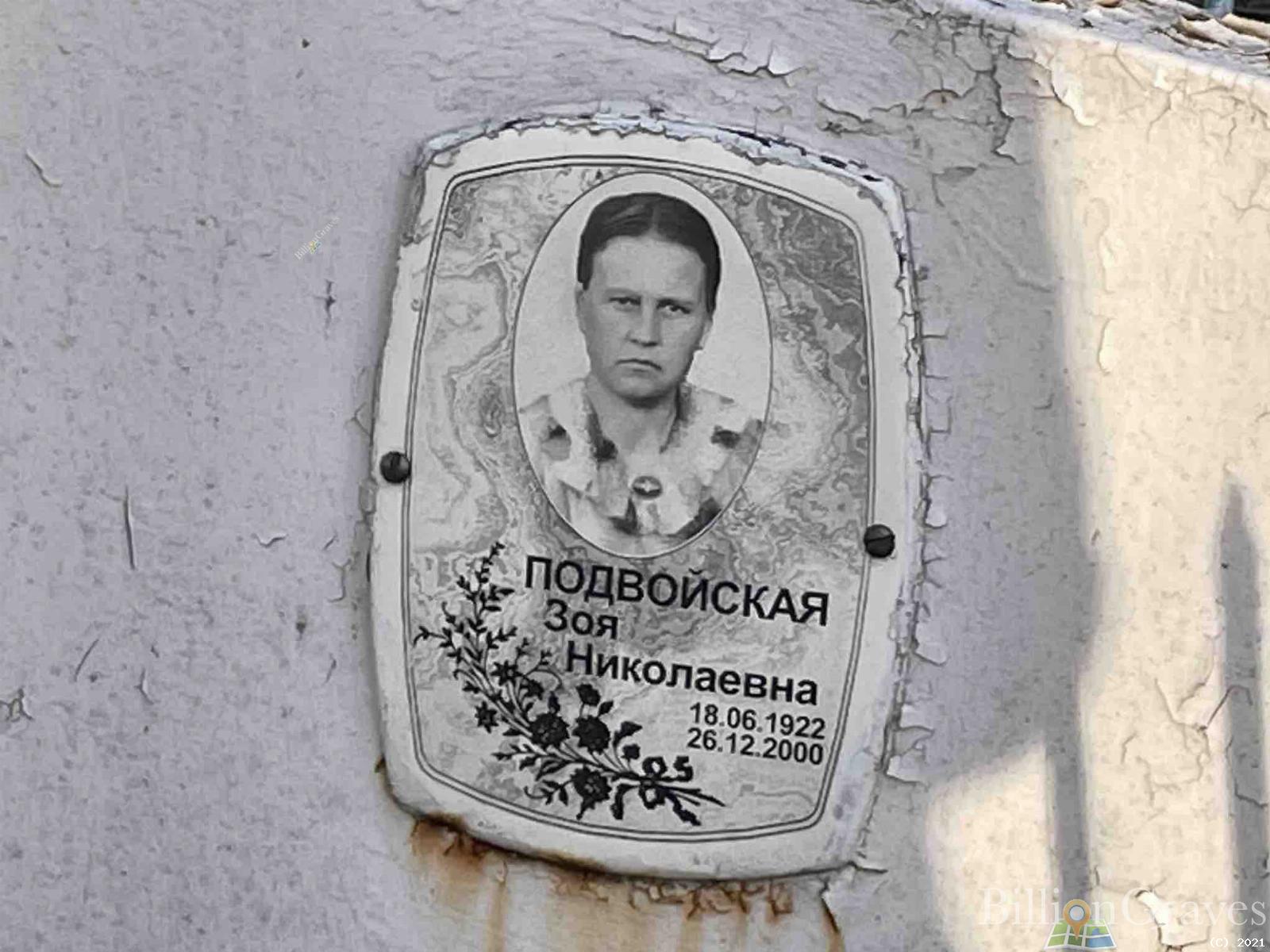 Подвойская Зоя Николаевна