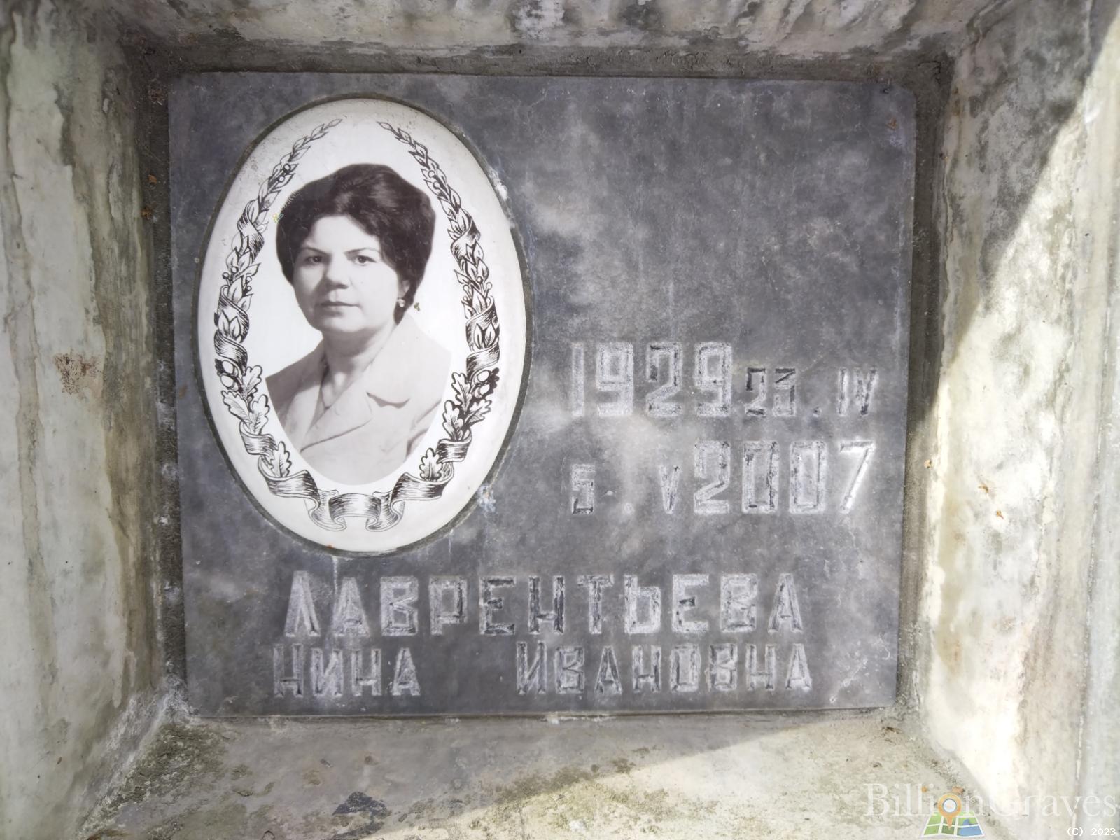 Лаврентьева Нина Ивановна