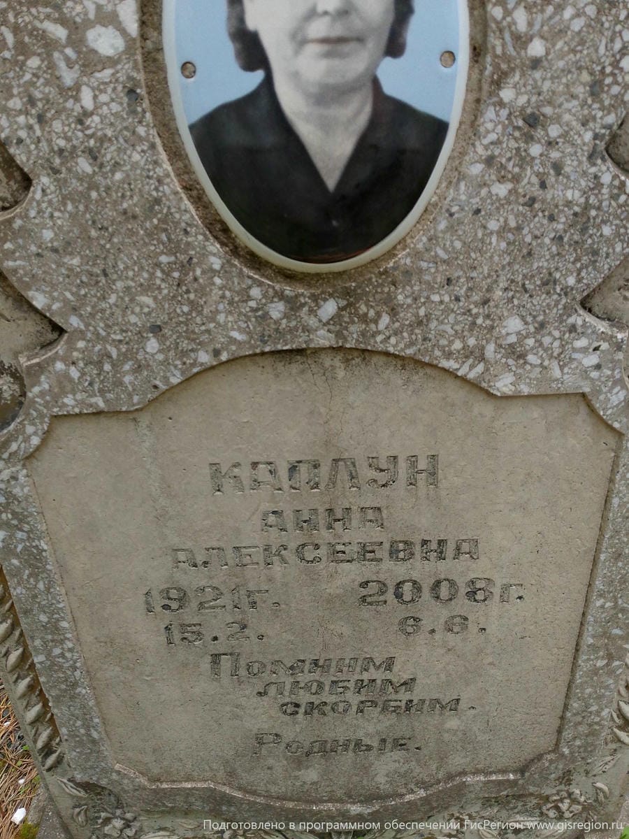 Каплун Анна Алексеевна