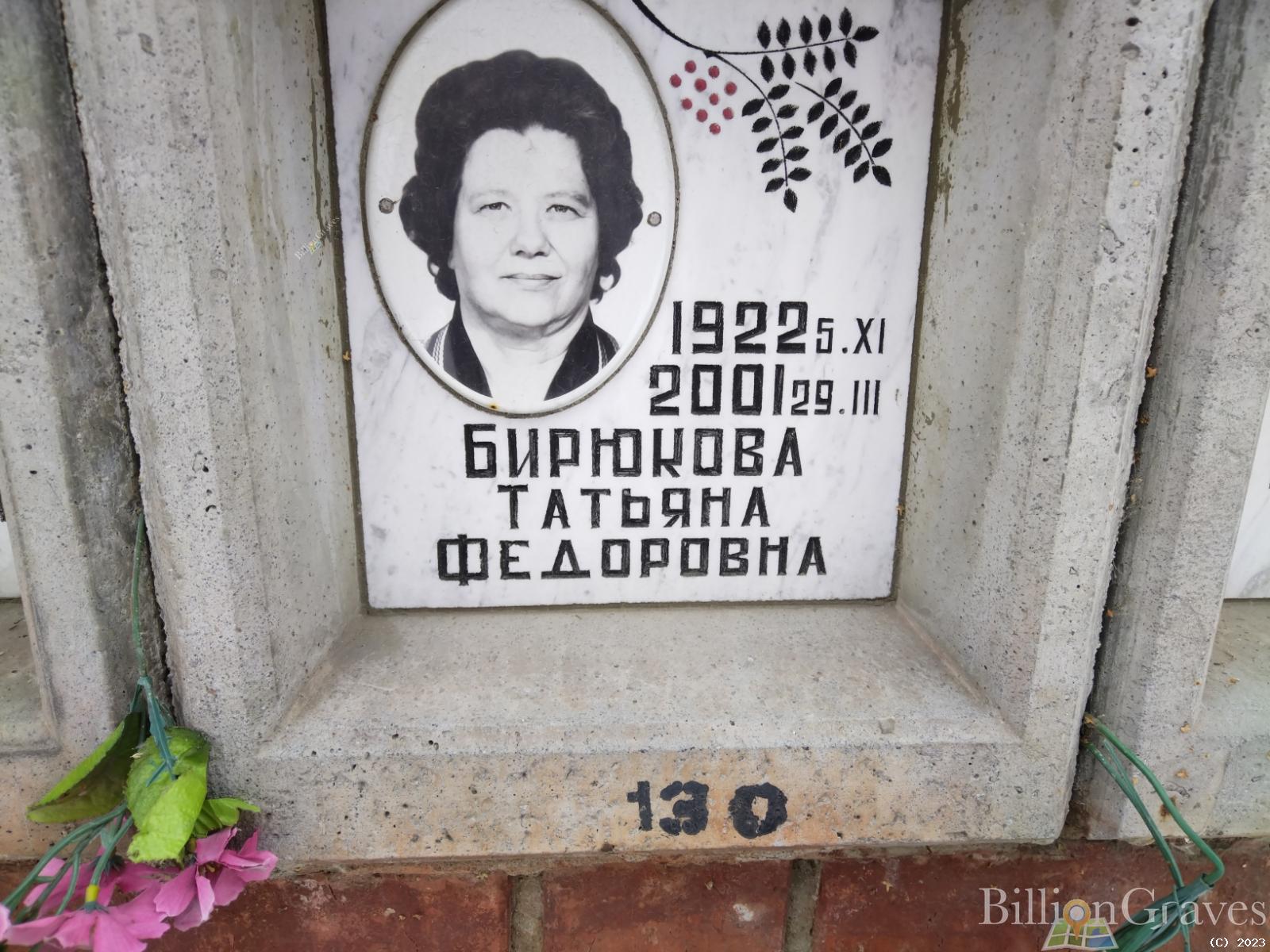 Бирюкова Татьяна Федоровна