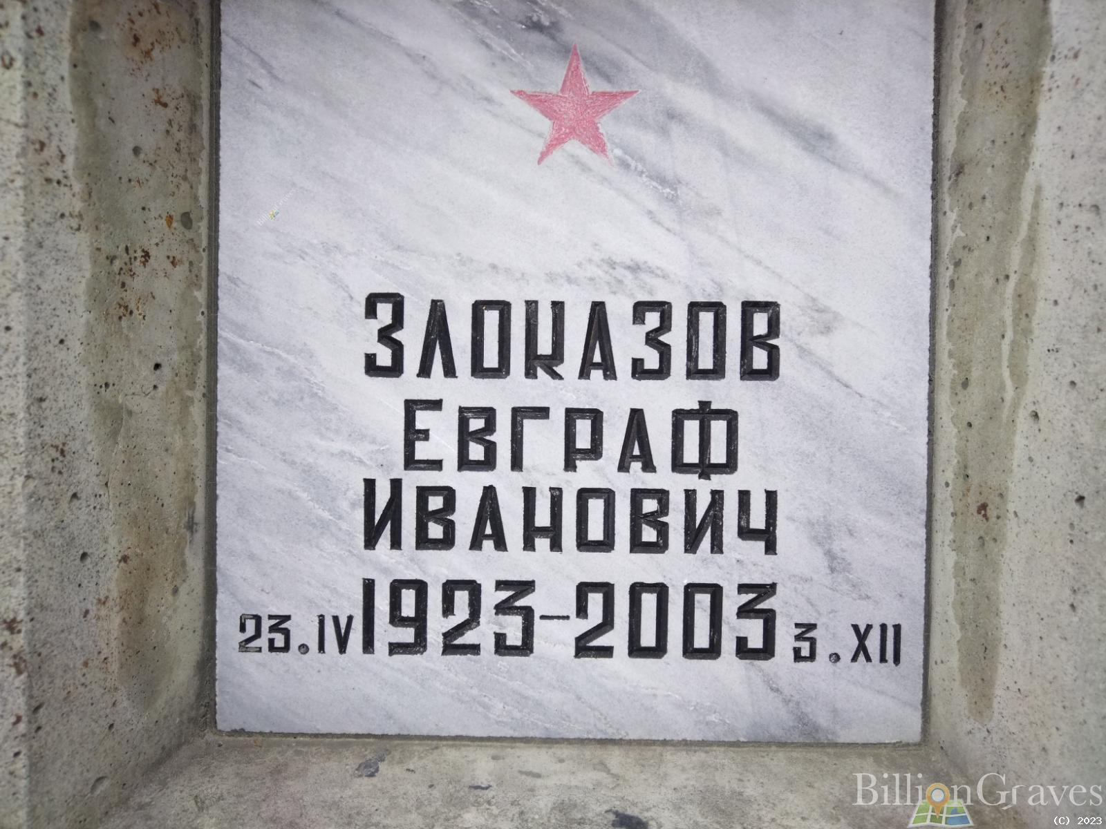 Злоказов Евграф Иванович
