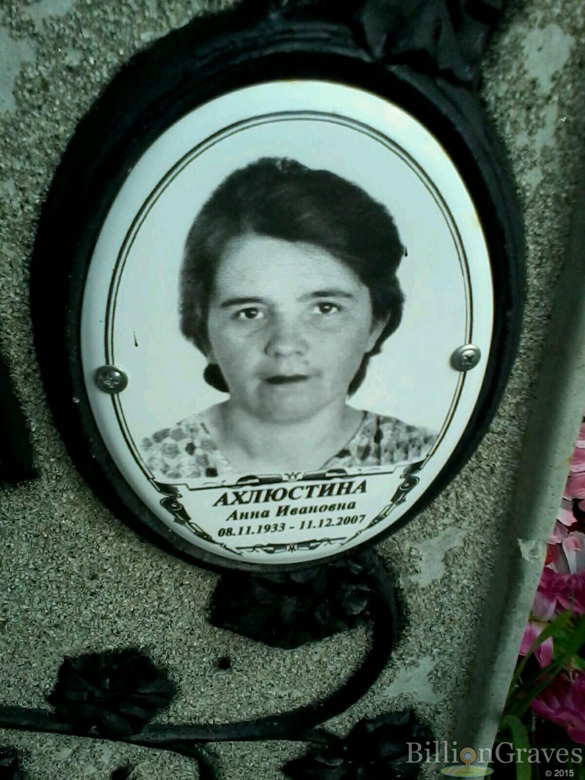 Ахлюстина Анна Ивановна