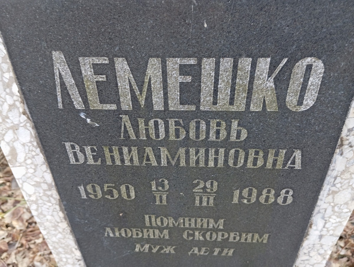 Лемешко Любовь Вениаминович