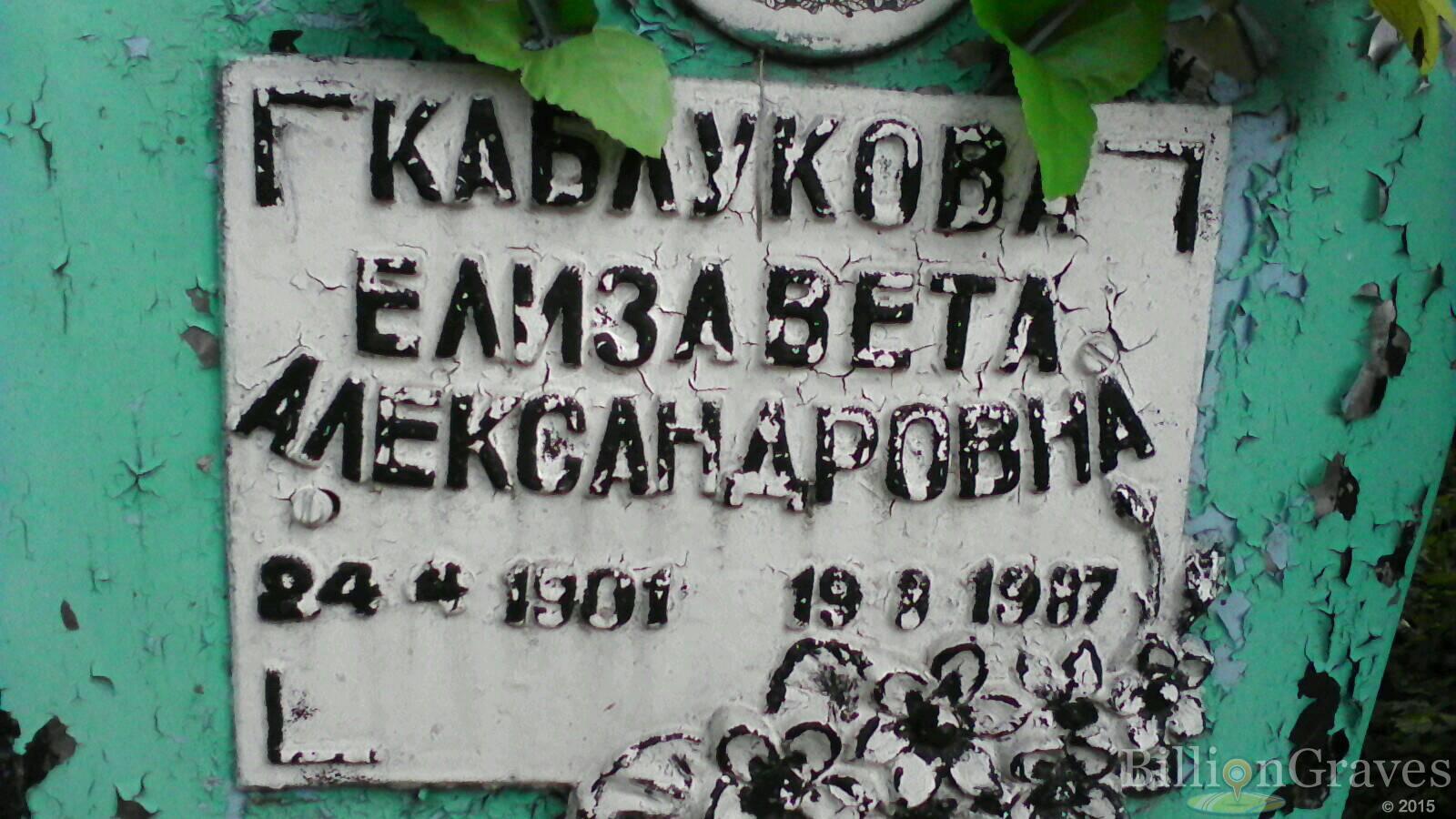 Каблукова Елизавета Александровна