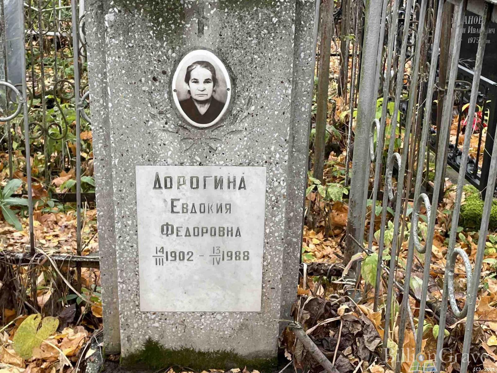 Дорогина Евдокия Федоровна