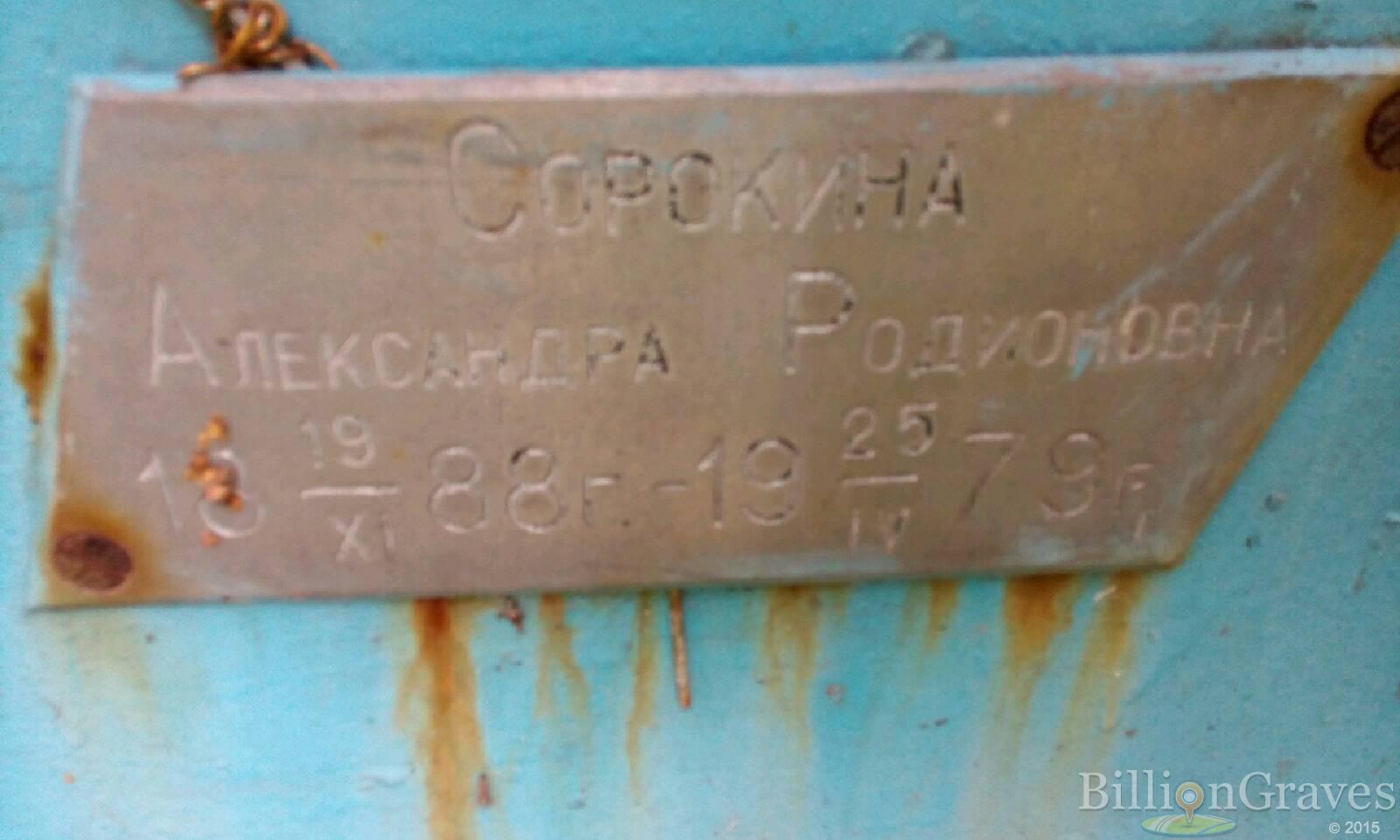 Сорокина Александра Родионовна