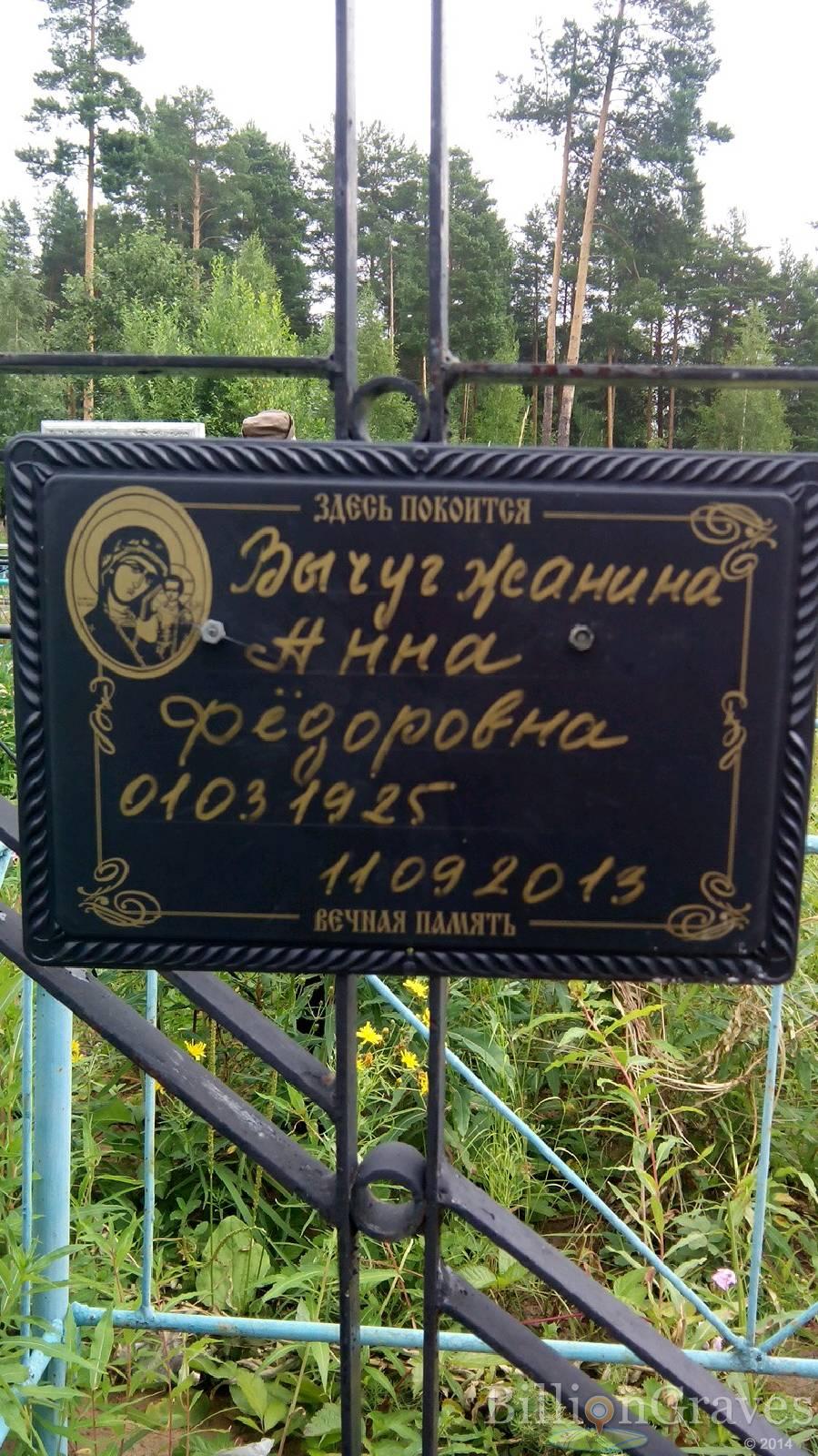 Вычугжанина Анна Фёдоровна