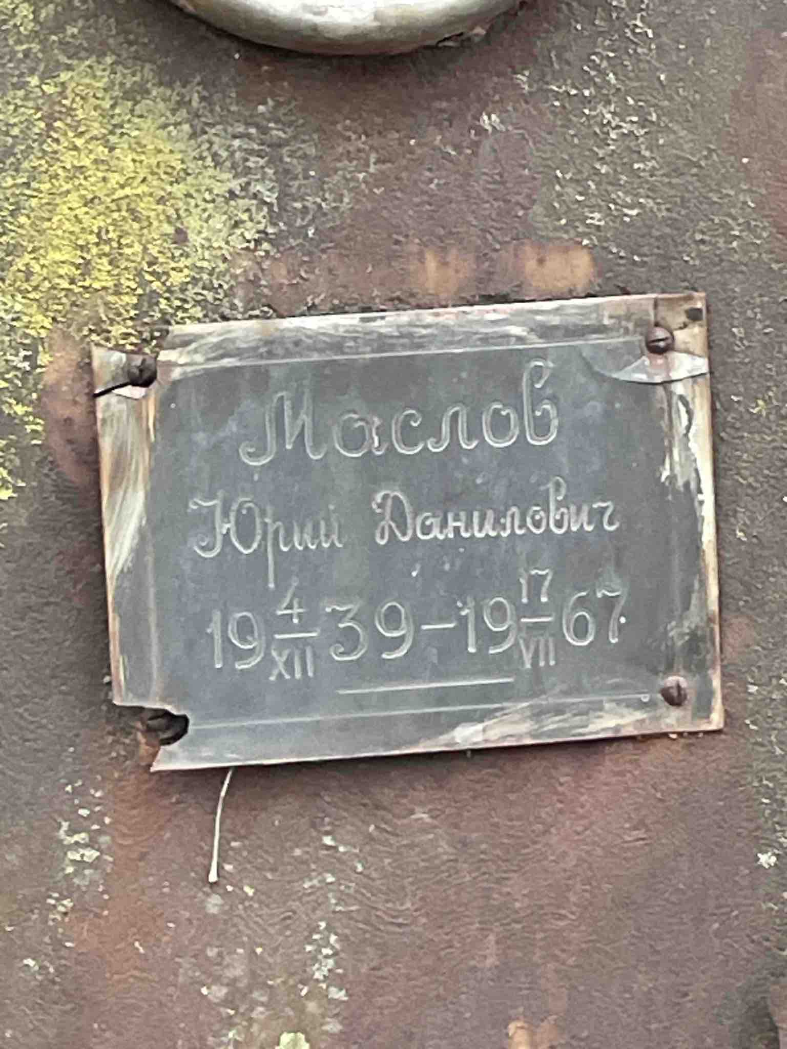 Маслов Юрий Данилович