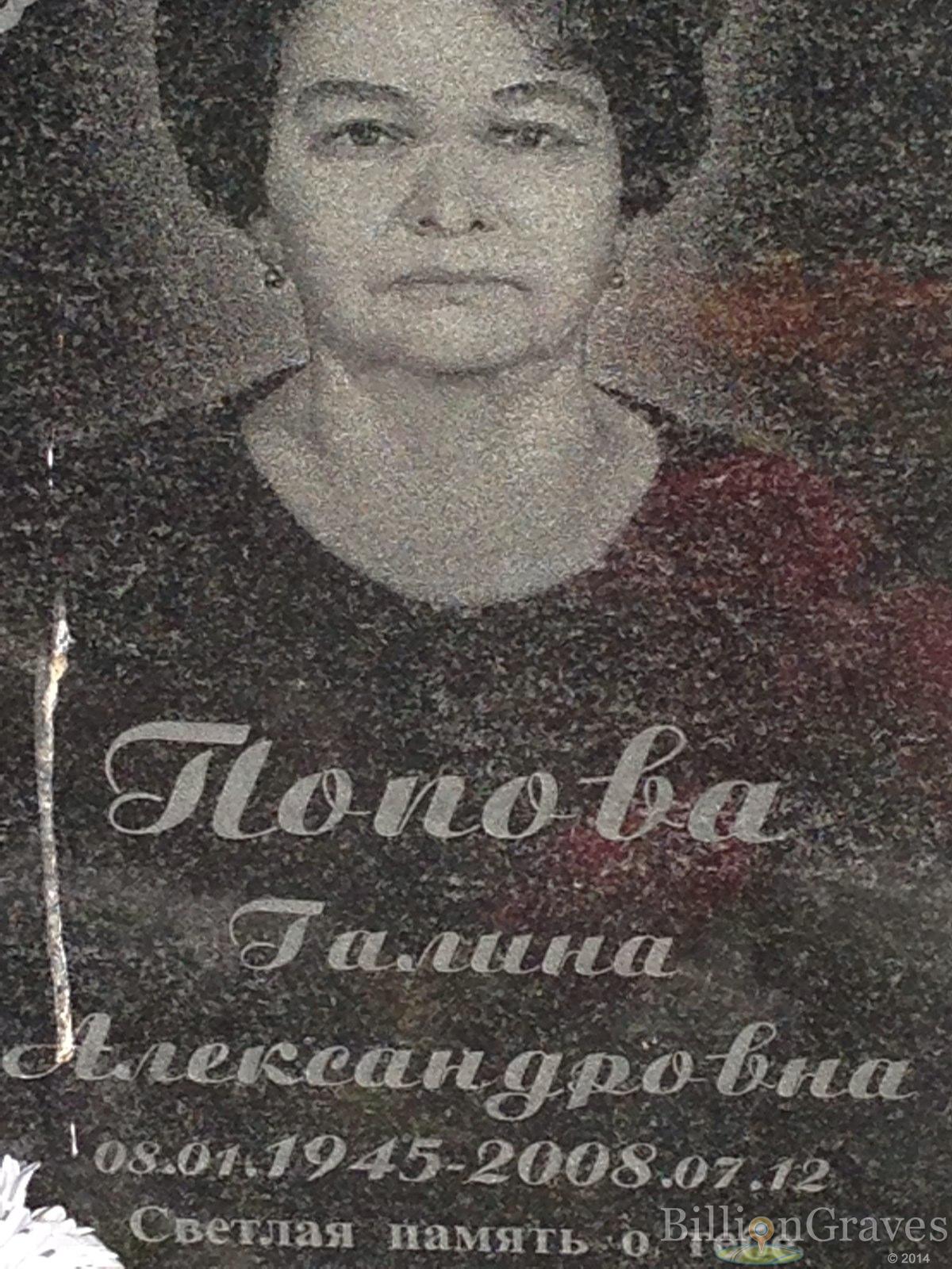 Попова Галина Александровна