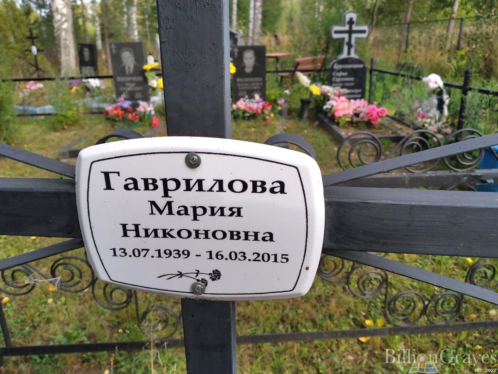 Гаврилова Мария Никоновна