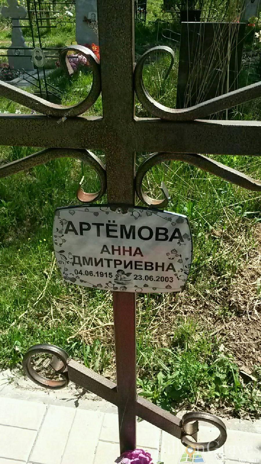 Артёмова Анна Дмитриевна