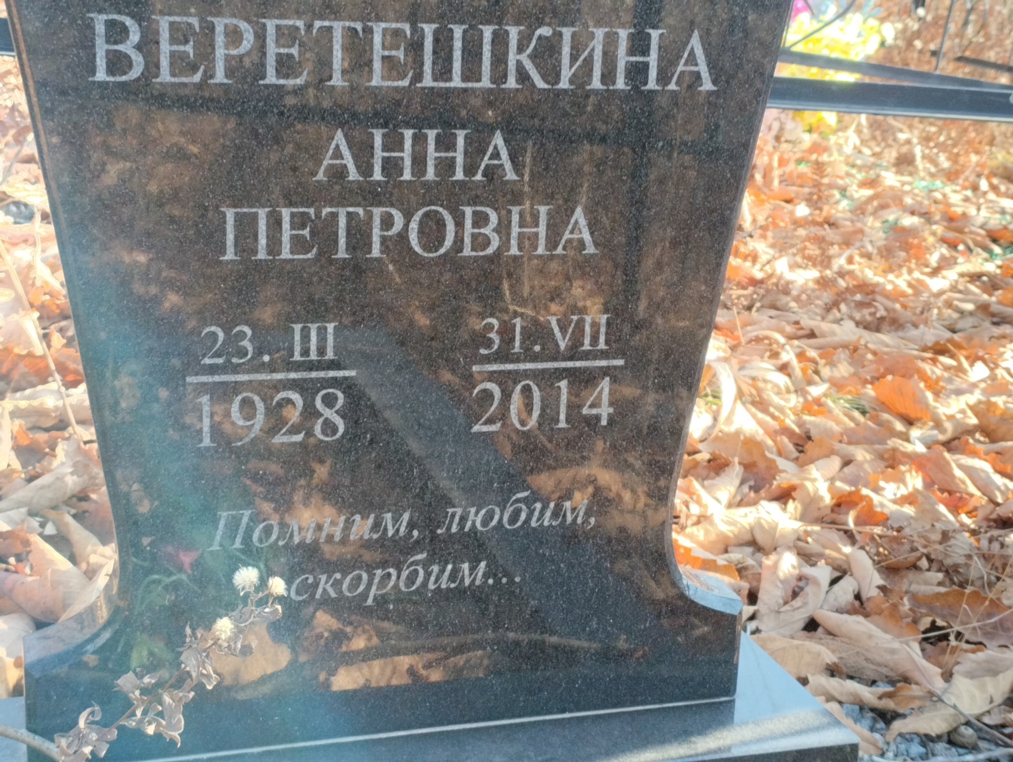 Веретешкина Анна Петровна