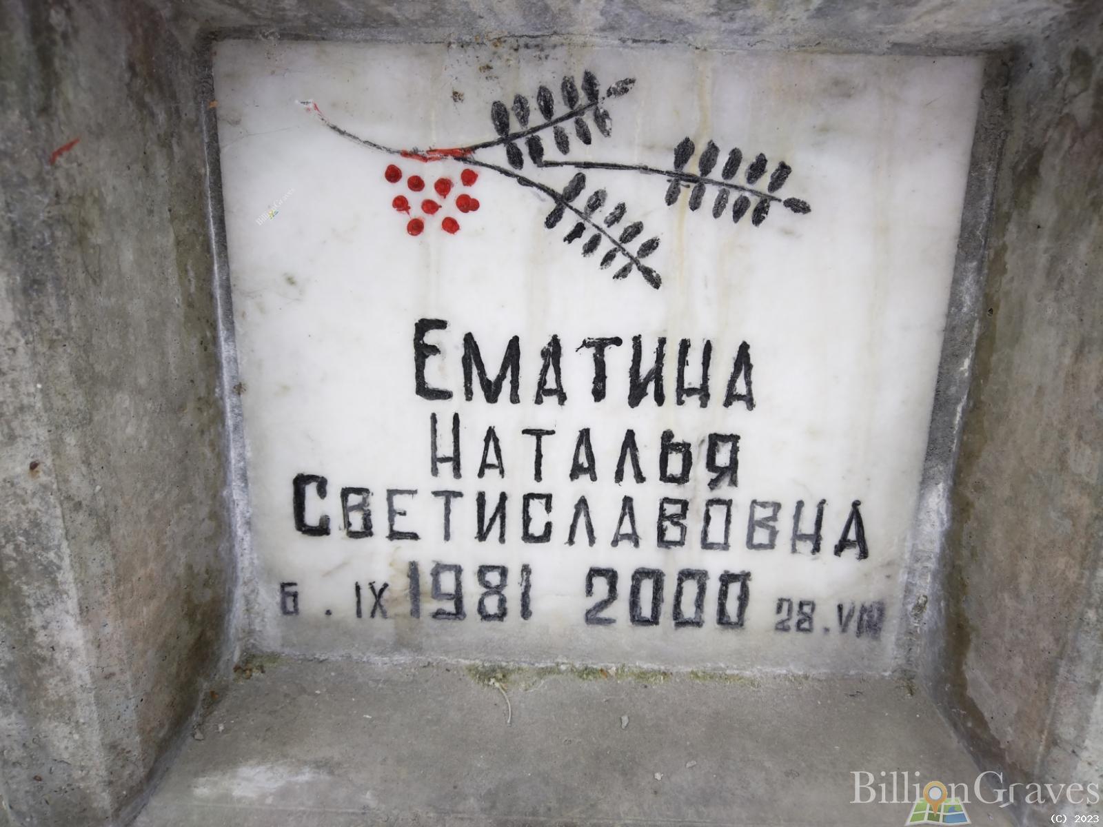 Ематина Наталья Светиславовна