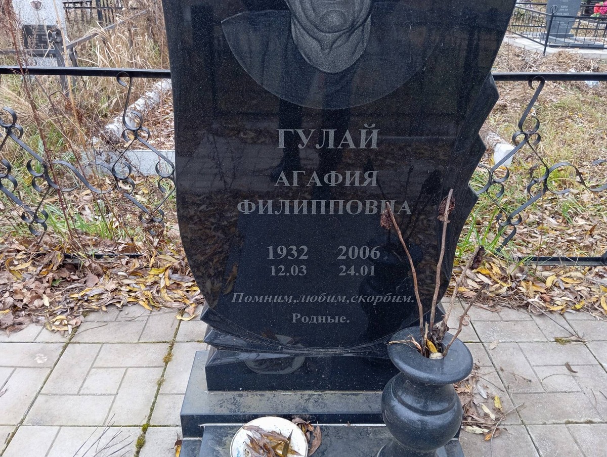 Гулай Агафия Филипповна