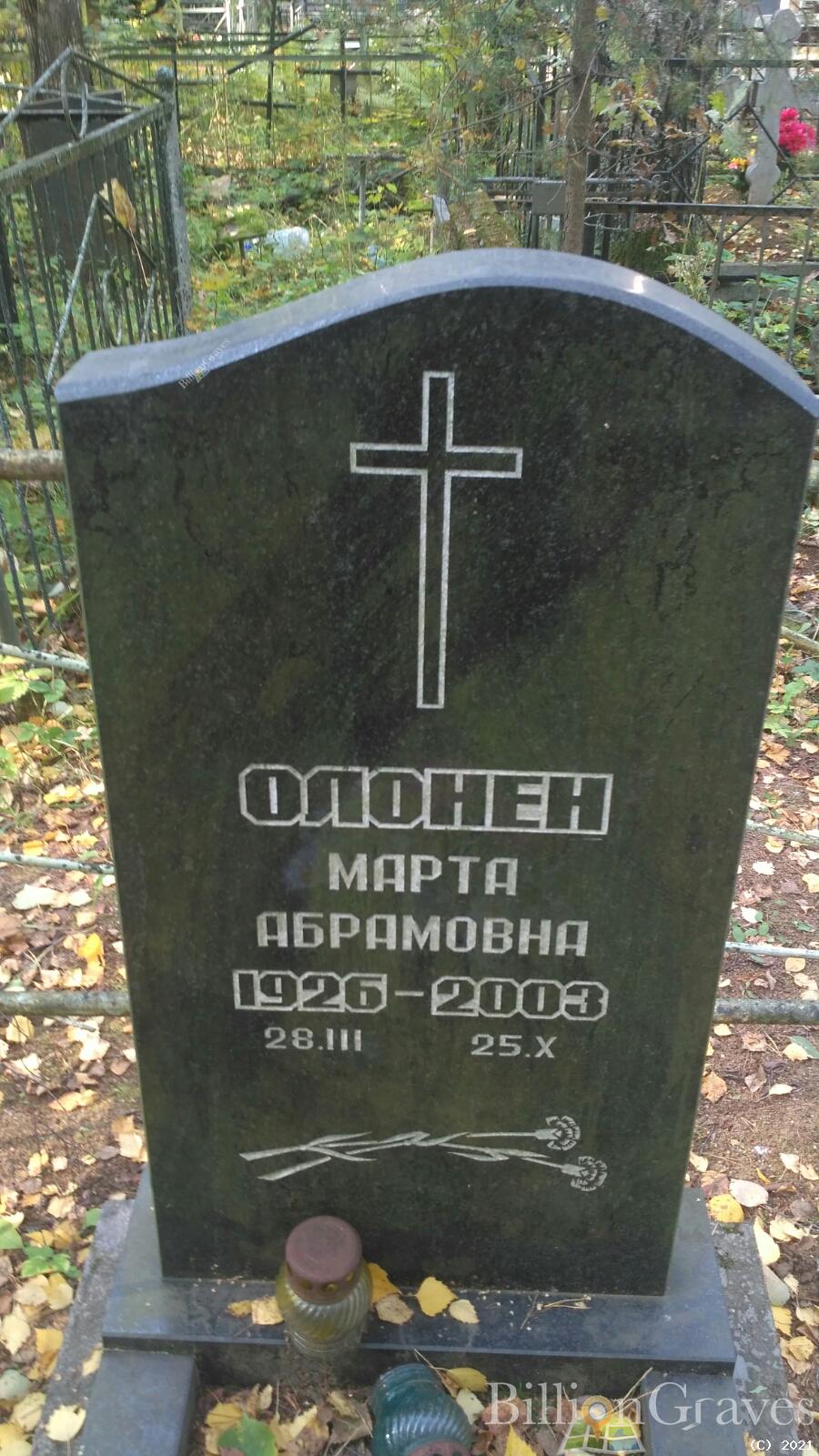 Олонен Марта Абрамовна