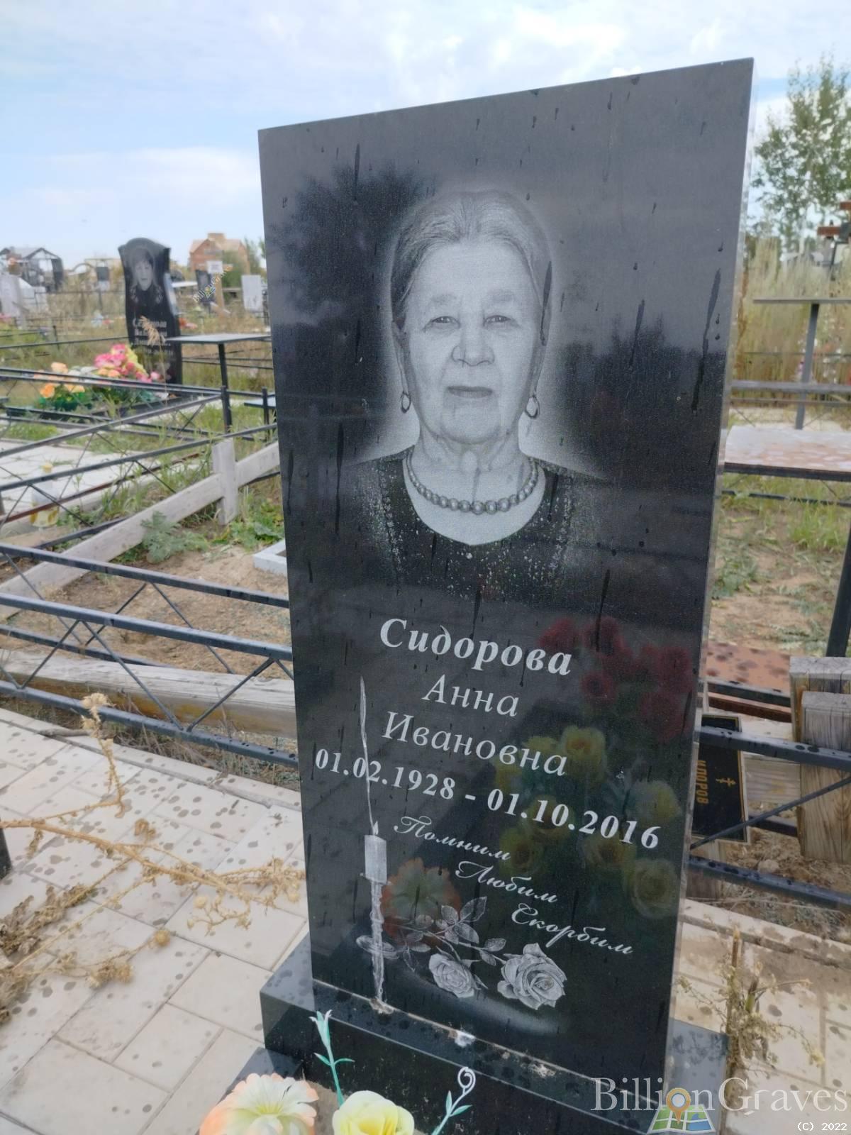 Сидорова Анна Ивановна