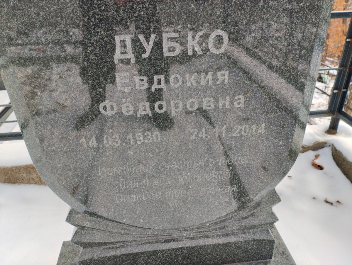Дубко Евдокия Федоровна