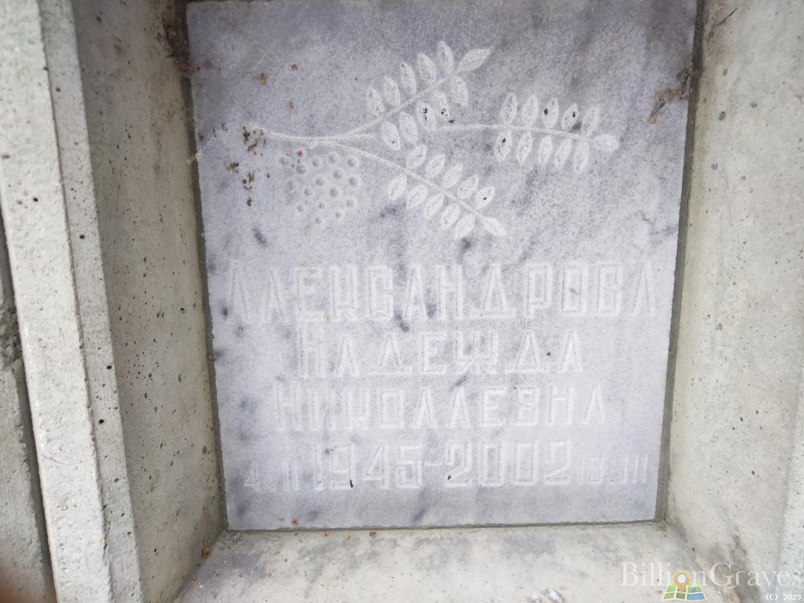 Александрова Надежда Николаевна
