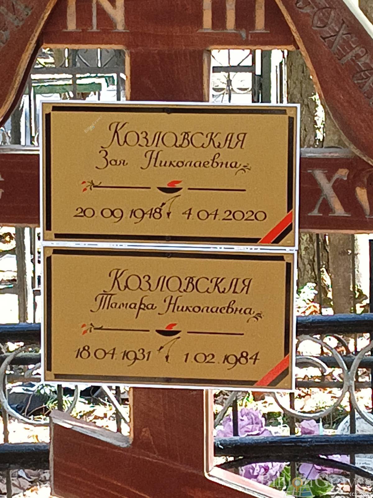 Козловская Тамара Николаевна