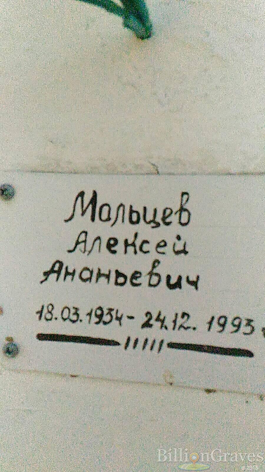 Мальцев Алексей Ананьевич