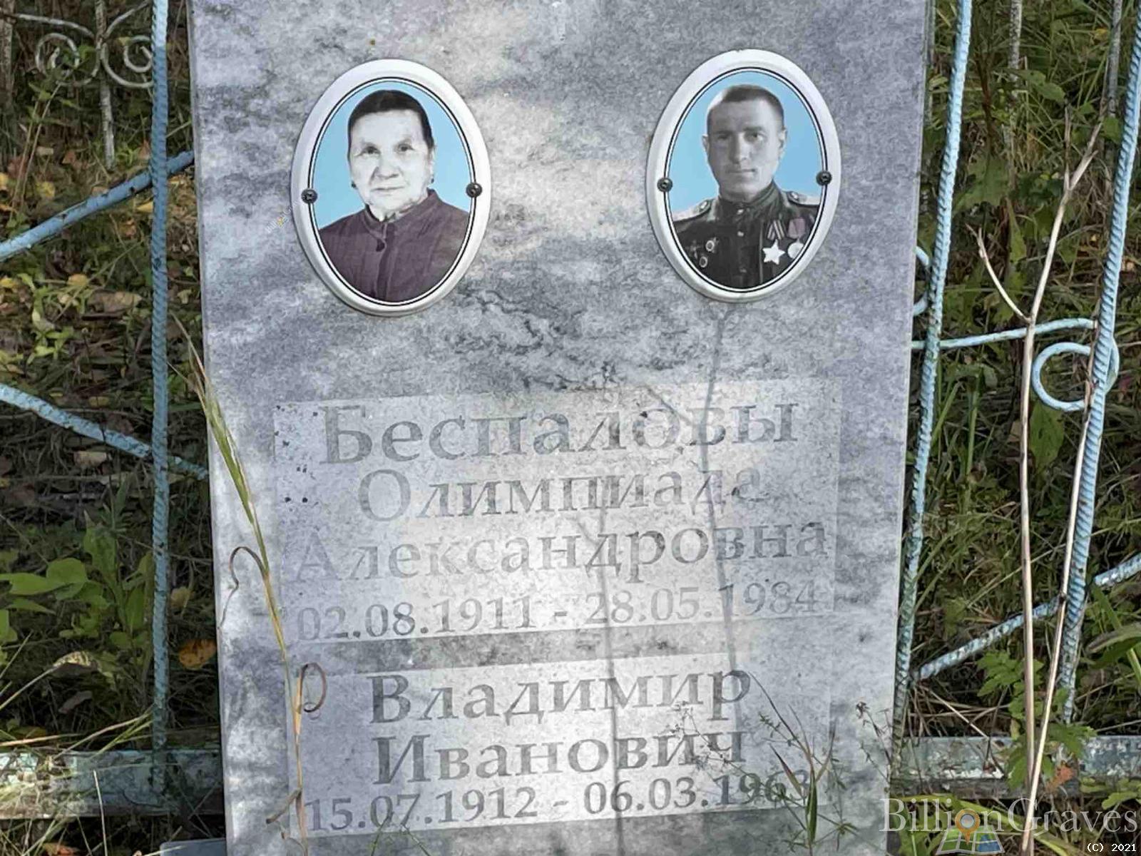 Беспалова Олимпиада Александровна