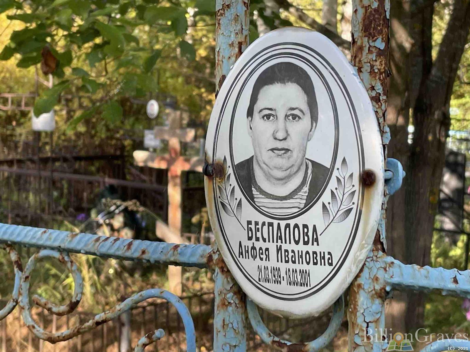Беспалова Анфея Ивановна