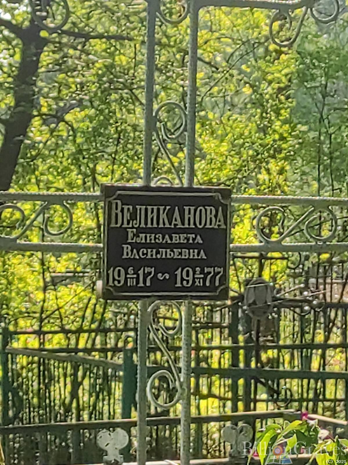 Великанова Елизавета Васильевна