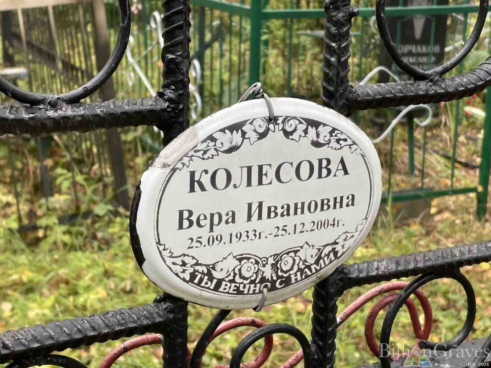Колесова Вера Ивановна