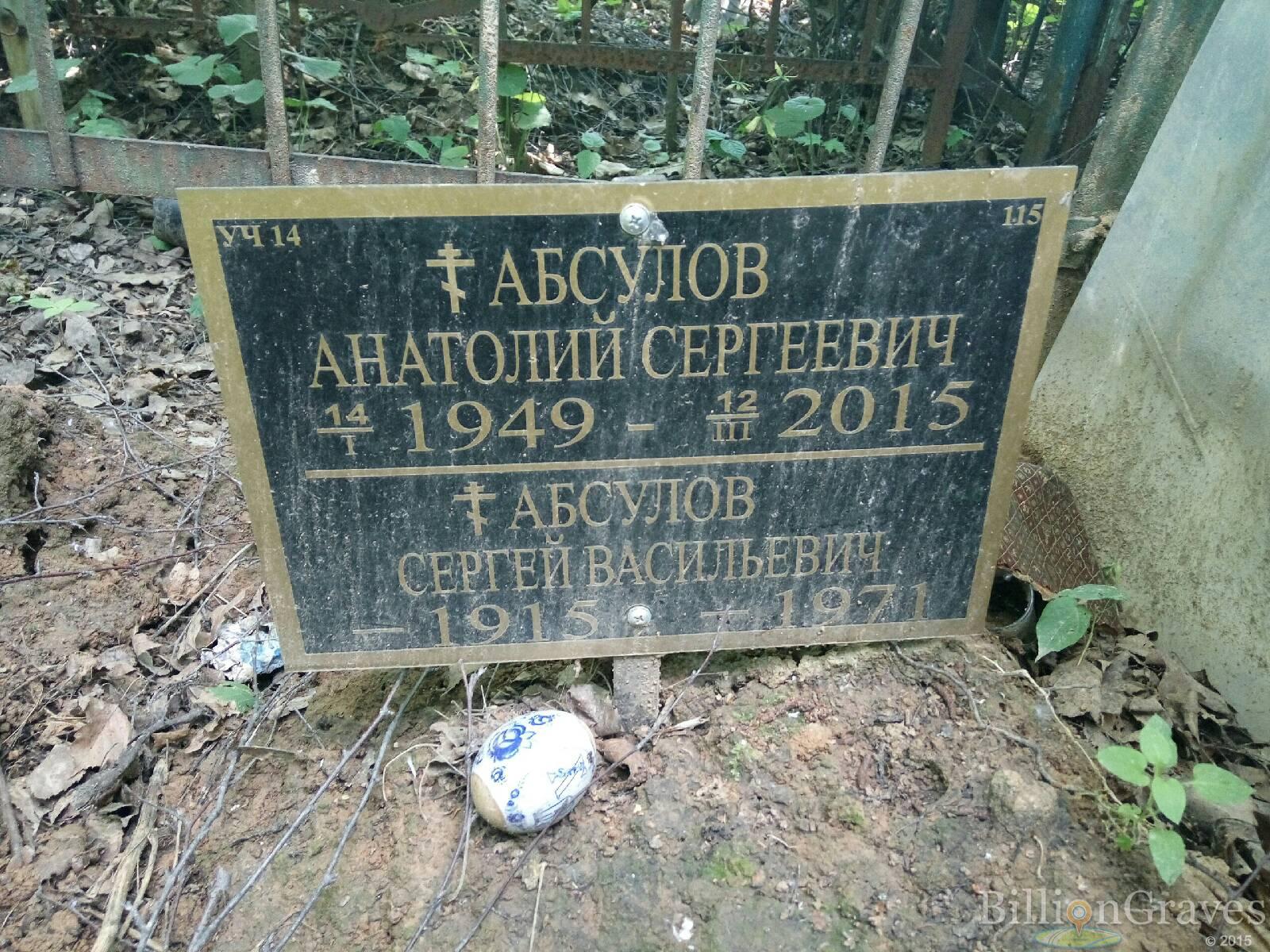 Абсулов Анатолий Сергеевич