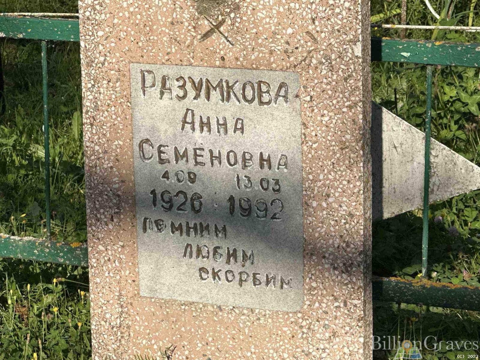 Разумкова Анна Семеновна