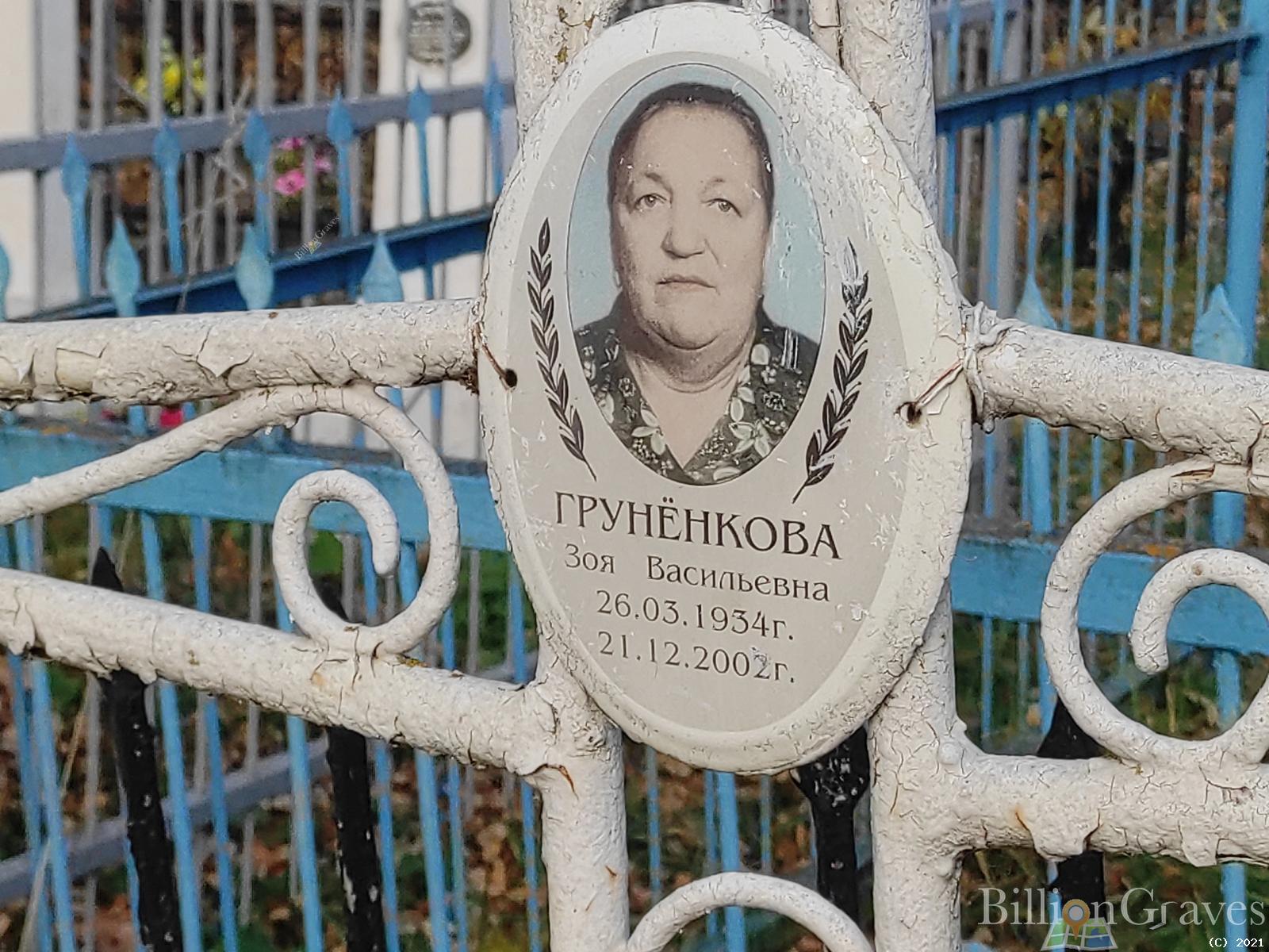Грунёнкова Зоя Васильевна