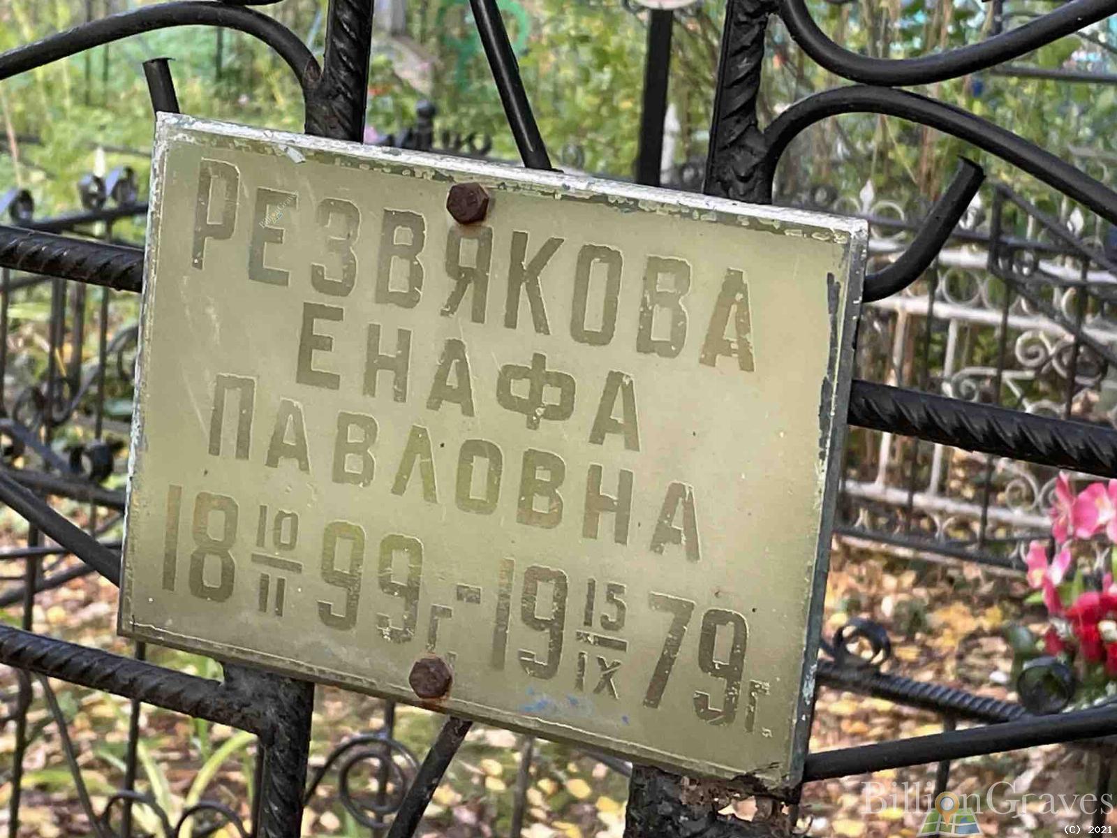 Резвякова Енафа Павловна