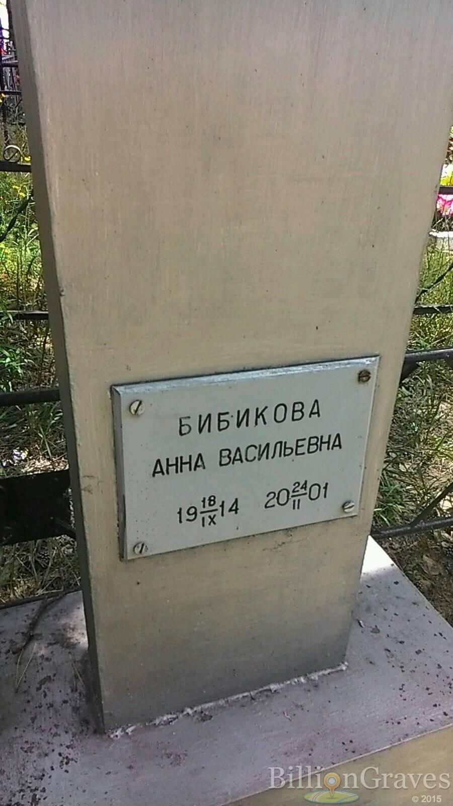 Бибикова Анна Васильевна