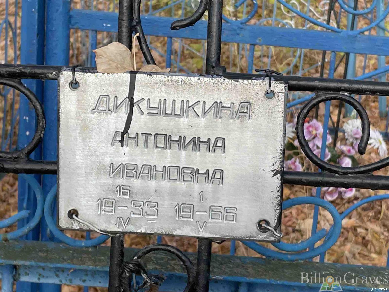 Дикушкина Антонина Ивановна