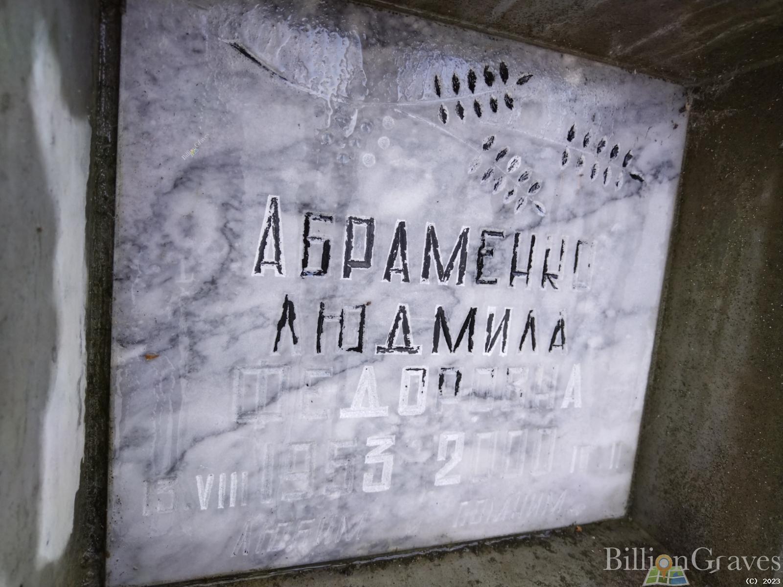 Абраменко Людмила Федоровна