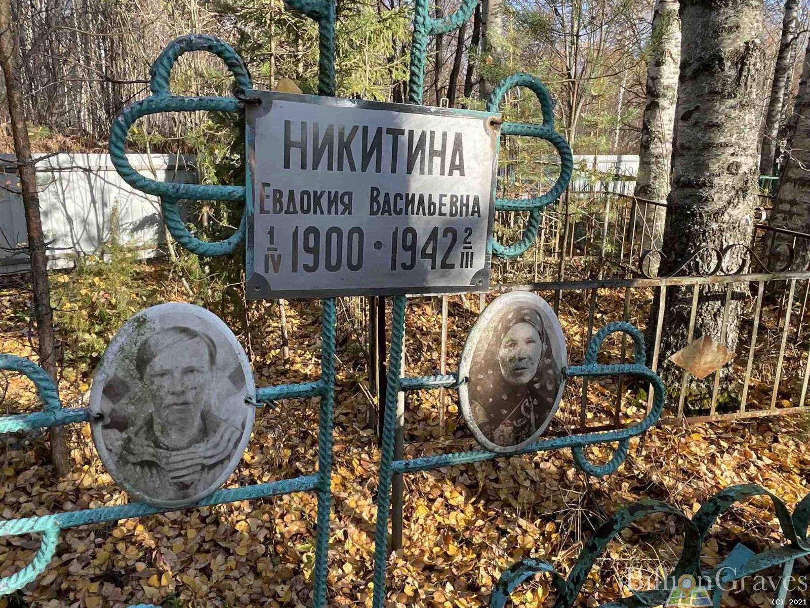 Никитина Евдокия Васильевна
