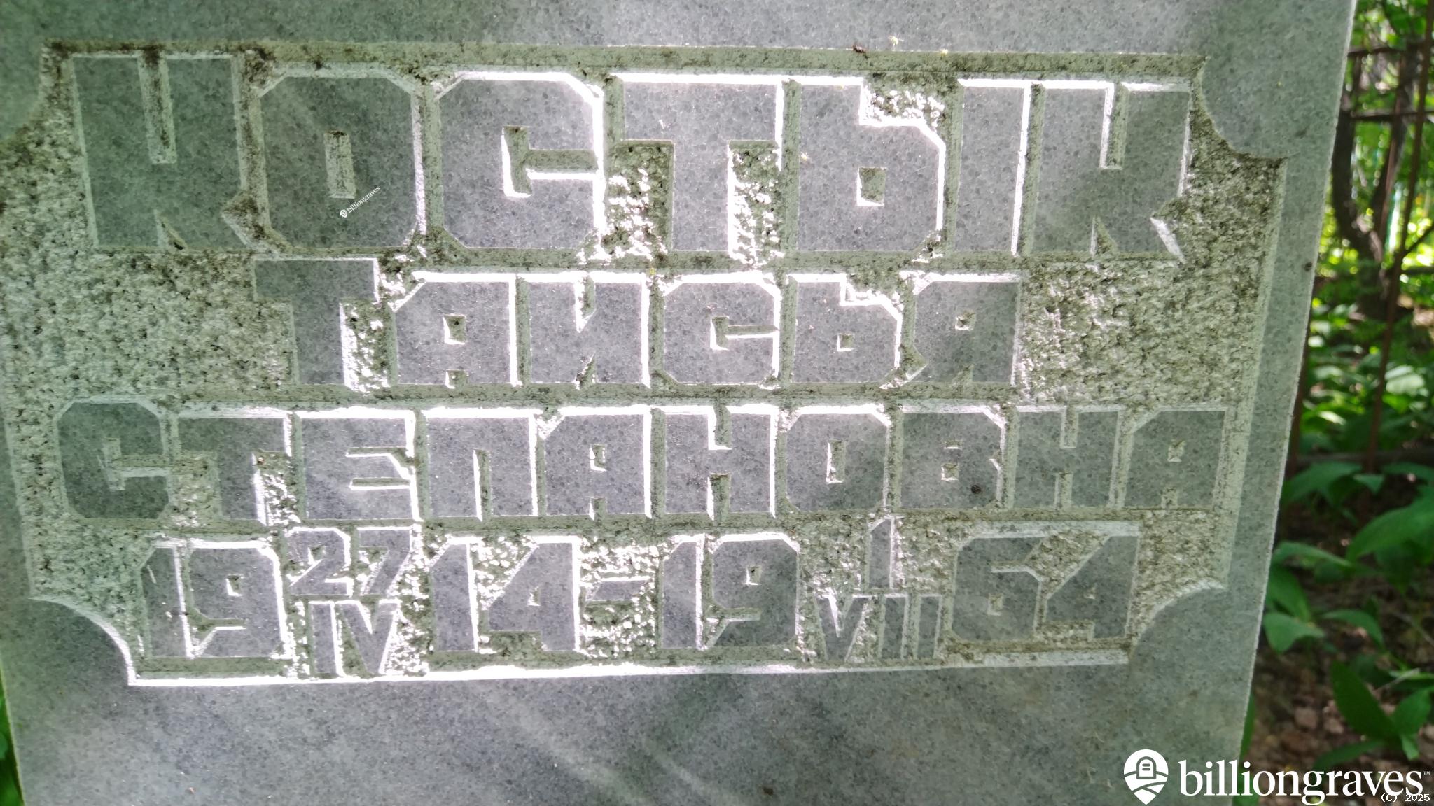 Костык Таисья Степановна