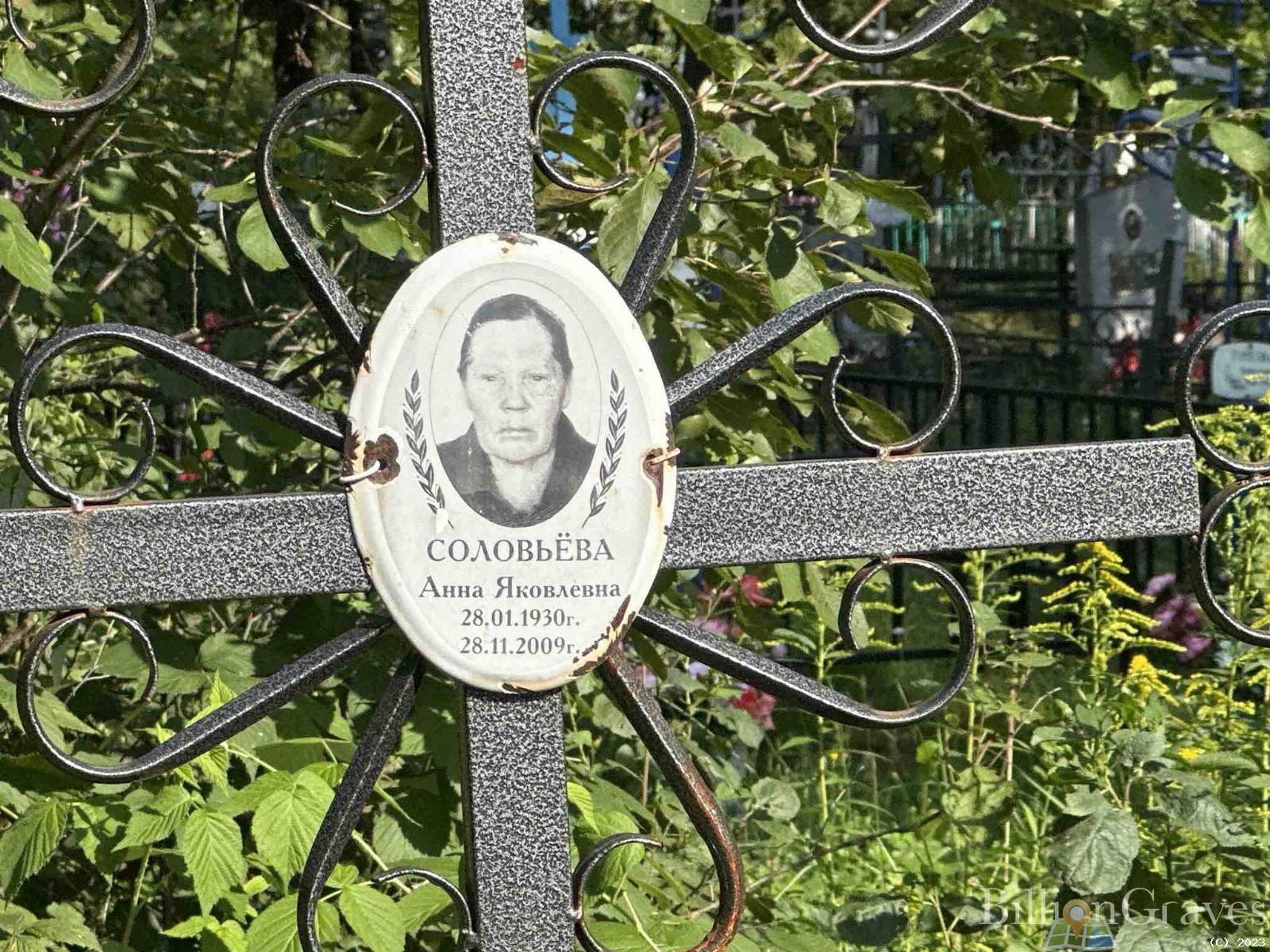 Соловьëва Анна Яковлевна