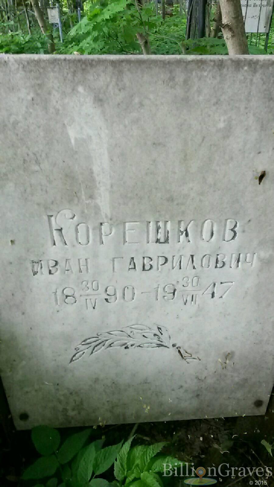Корешков Иван гаврилович
