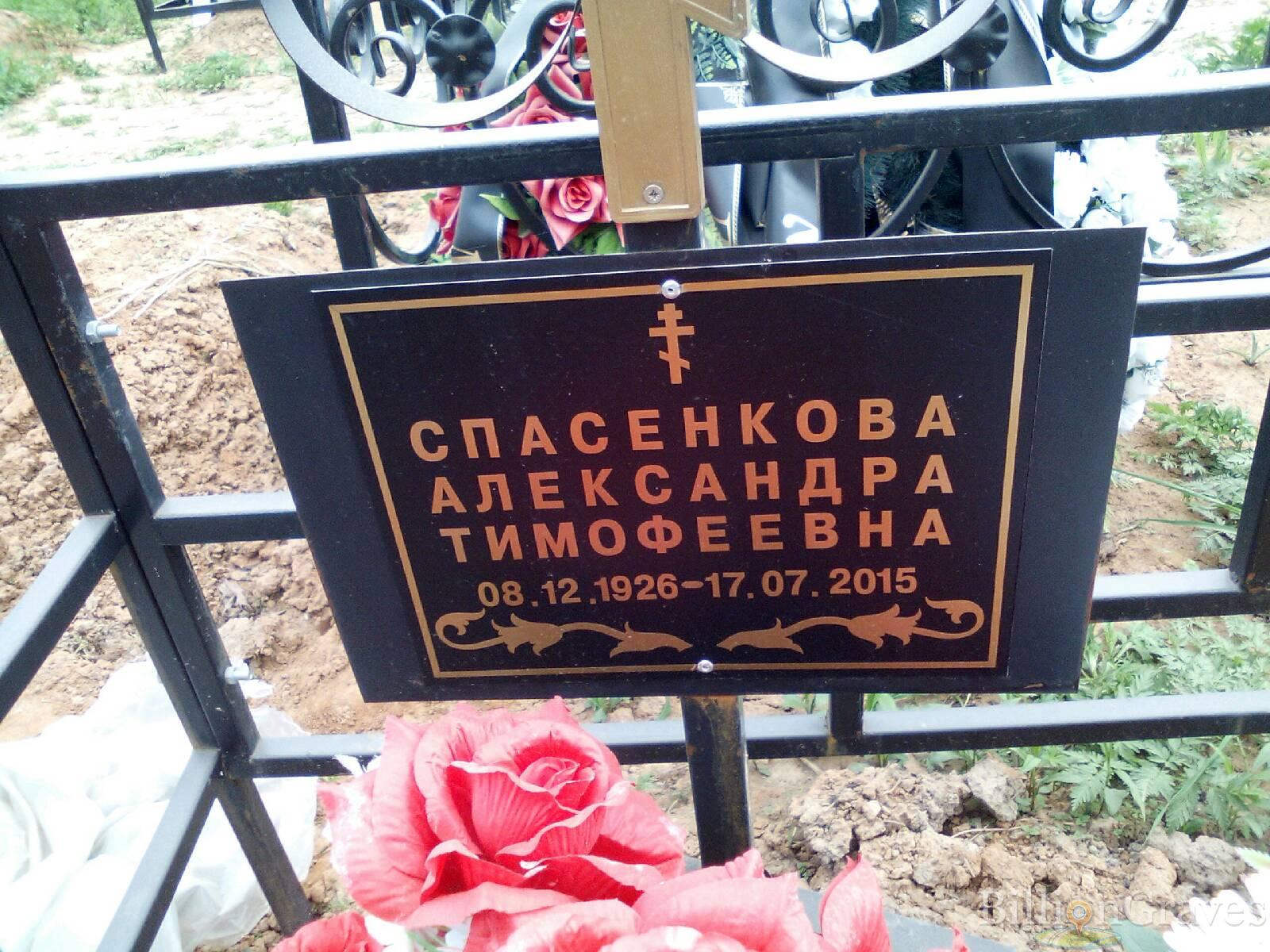 спасенкова александра тимофеевна