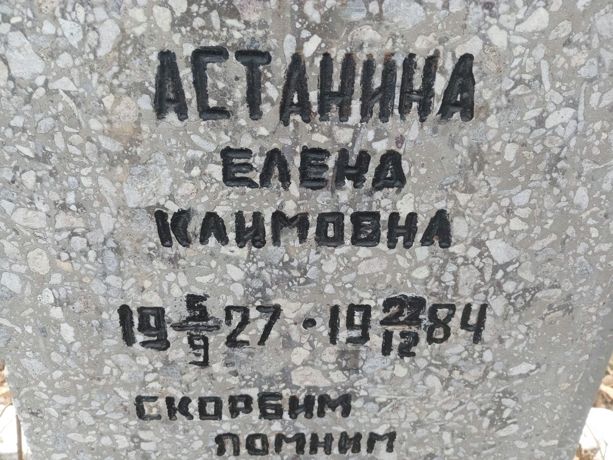 Астанина Елена Климовна