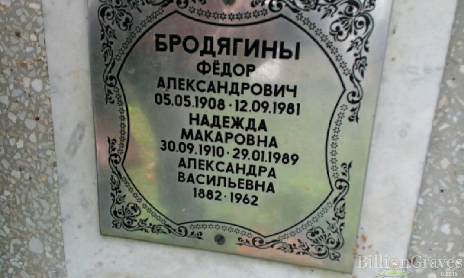 Бродягина Надежда Макаровна