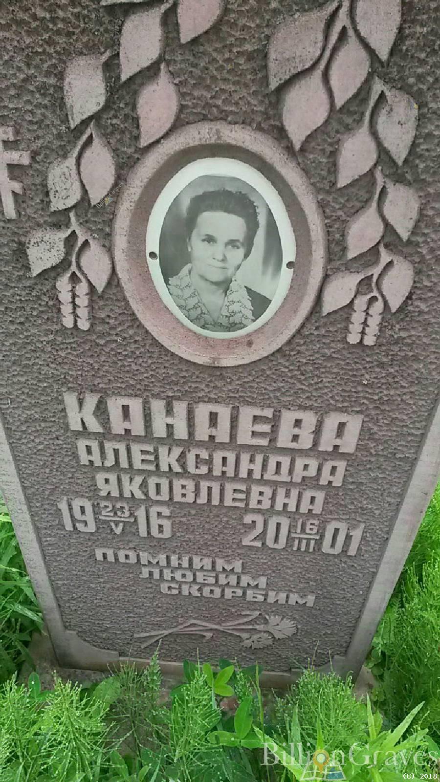 Канаева Александра Яковлевна