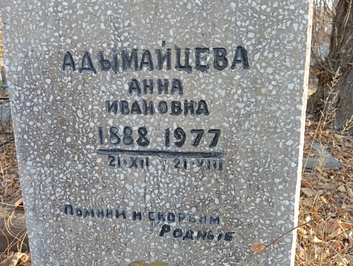 Адымайцева Анна Ивановна