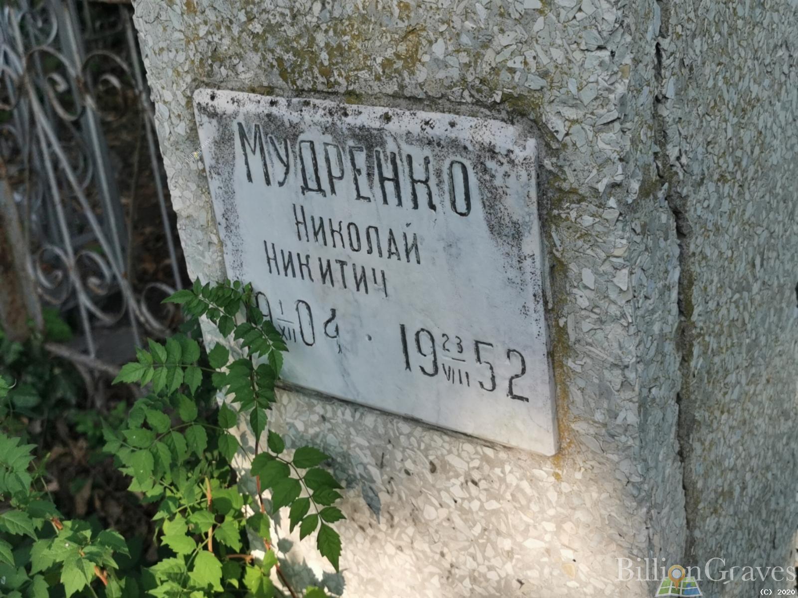 Мудренко Николай Никитич