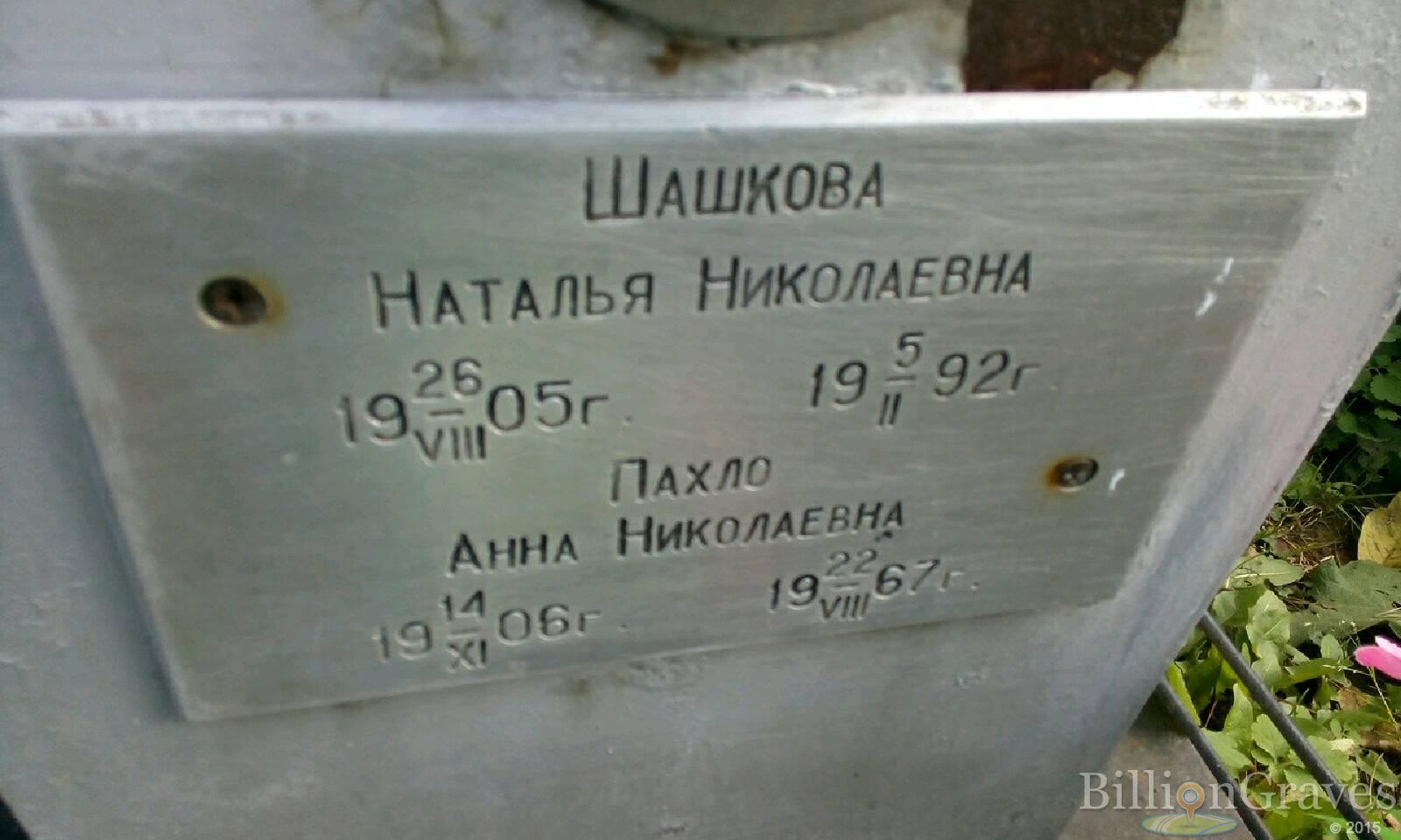 Пахло Анна Николаевна
