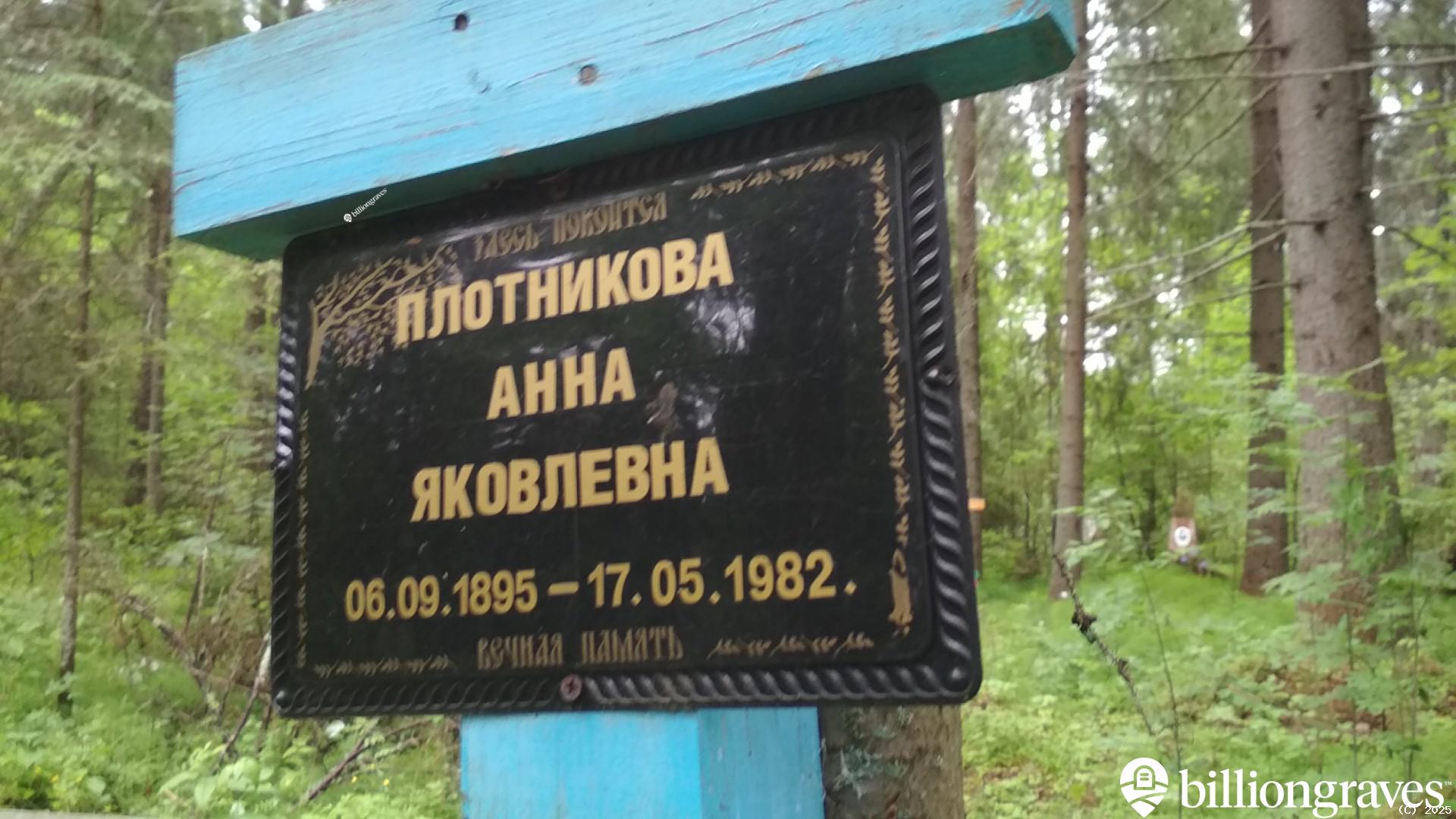 Плотникова Анна Яковлевна